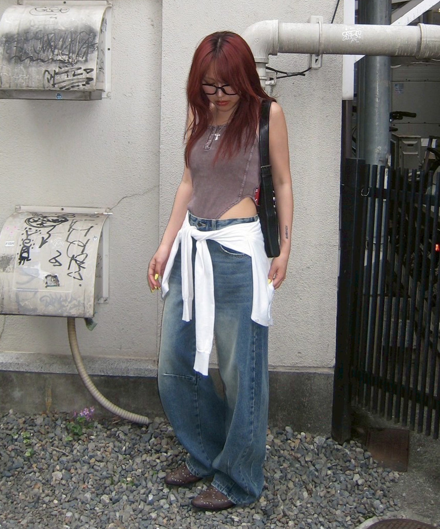 STAFF:158cm/COLOR:BROWN/SIZE:F
