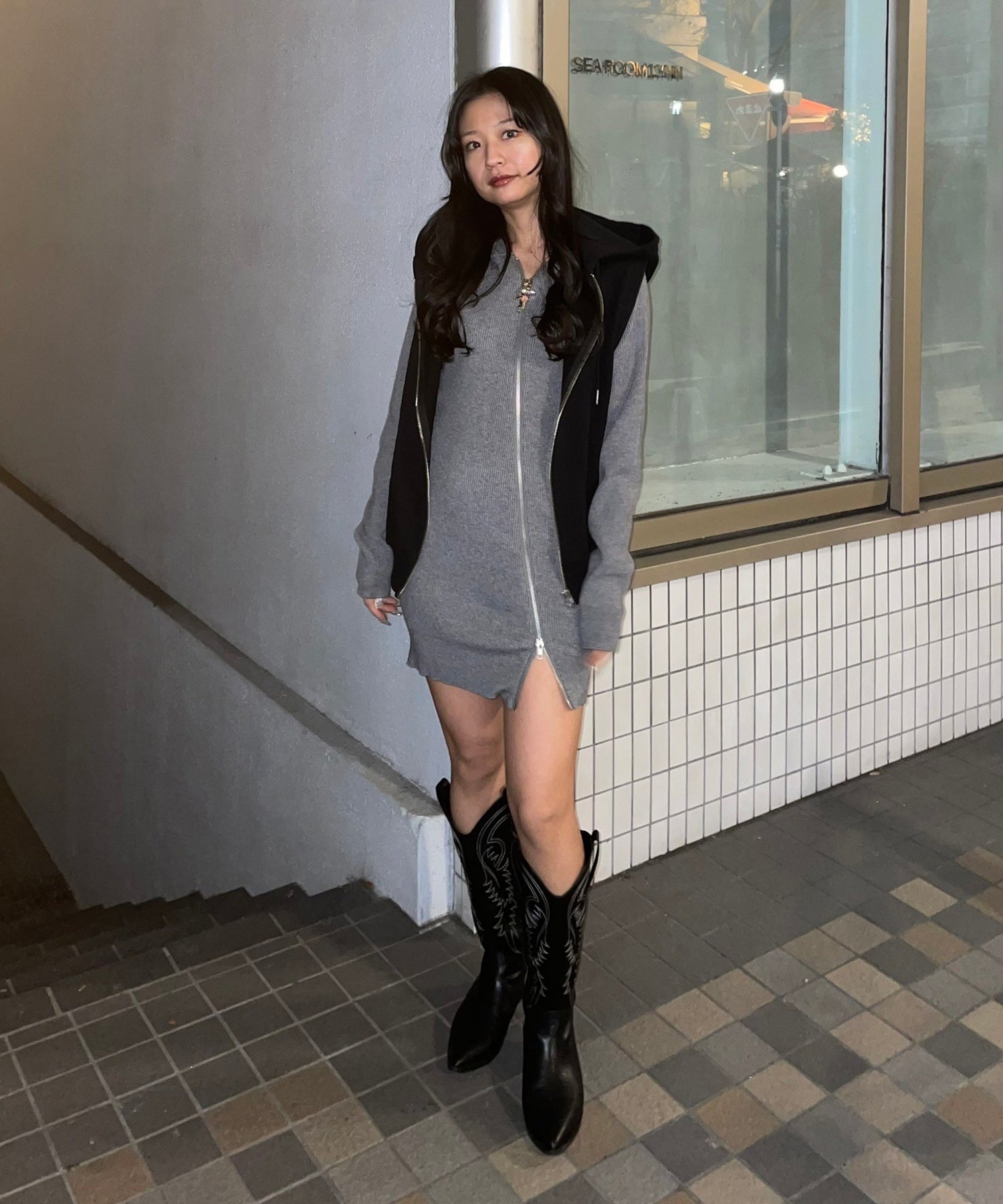 STAFF:155cm/COLOR:GRAY/SIZE:F