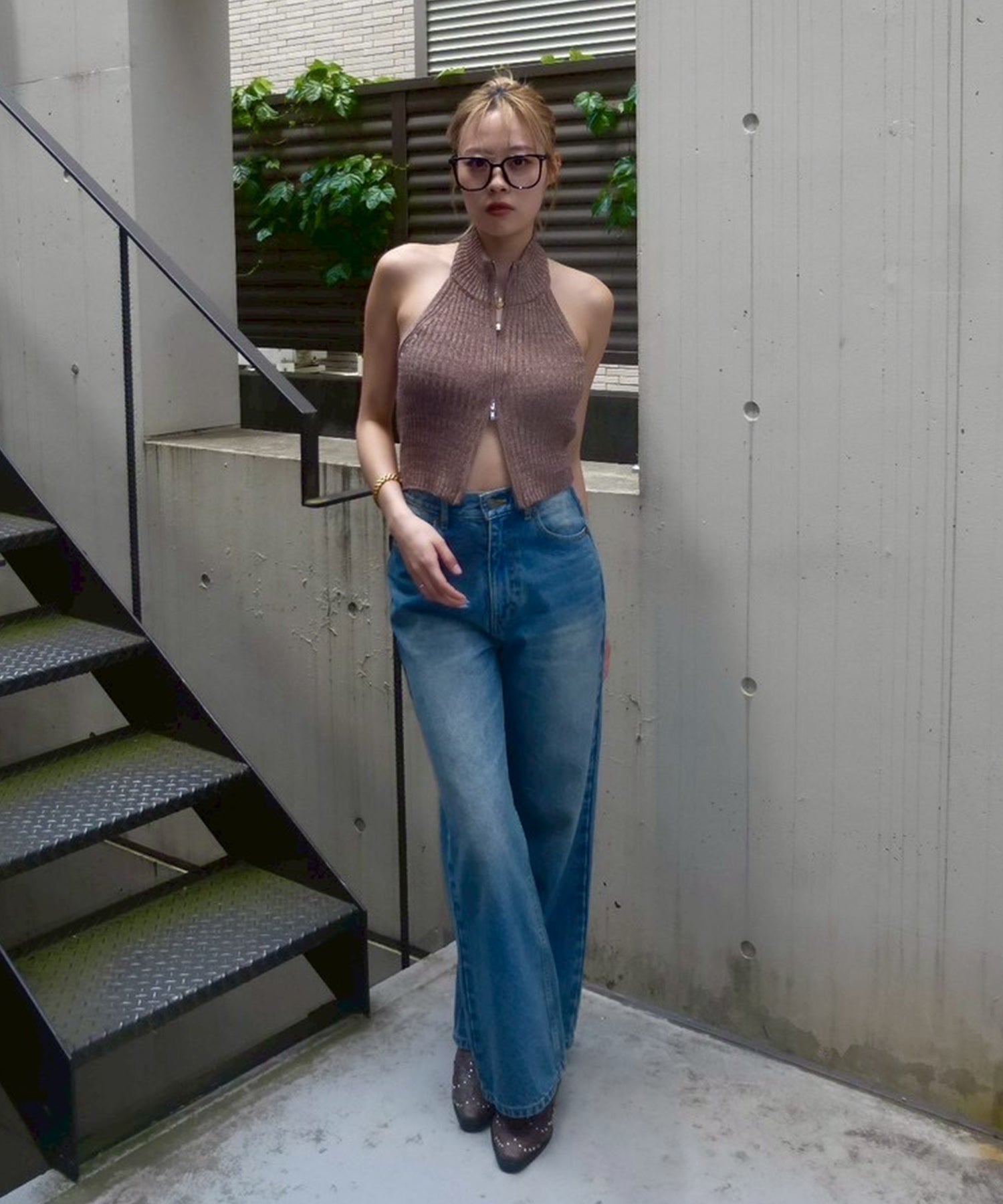 STAFF:160cm/COLOR:BROWN/SIZE:F