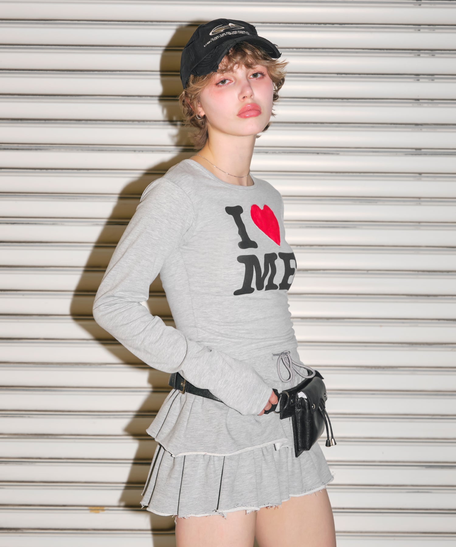 MODEL:170cm/COLOR:GRAY/SIZE:F