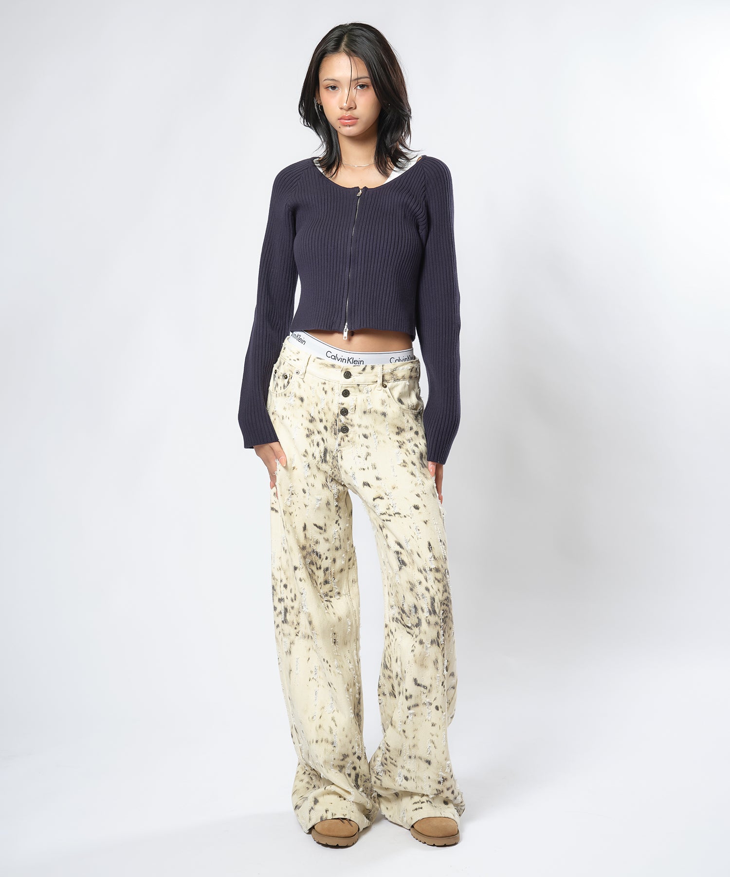 MODEL:170cm/COLOR:NAVY/SIZE:F