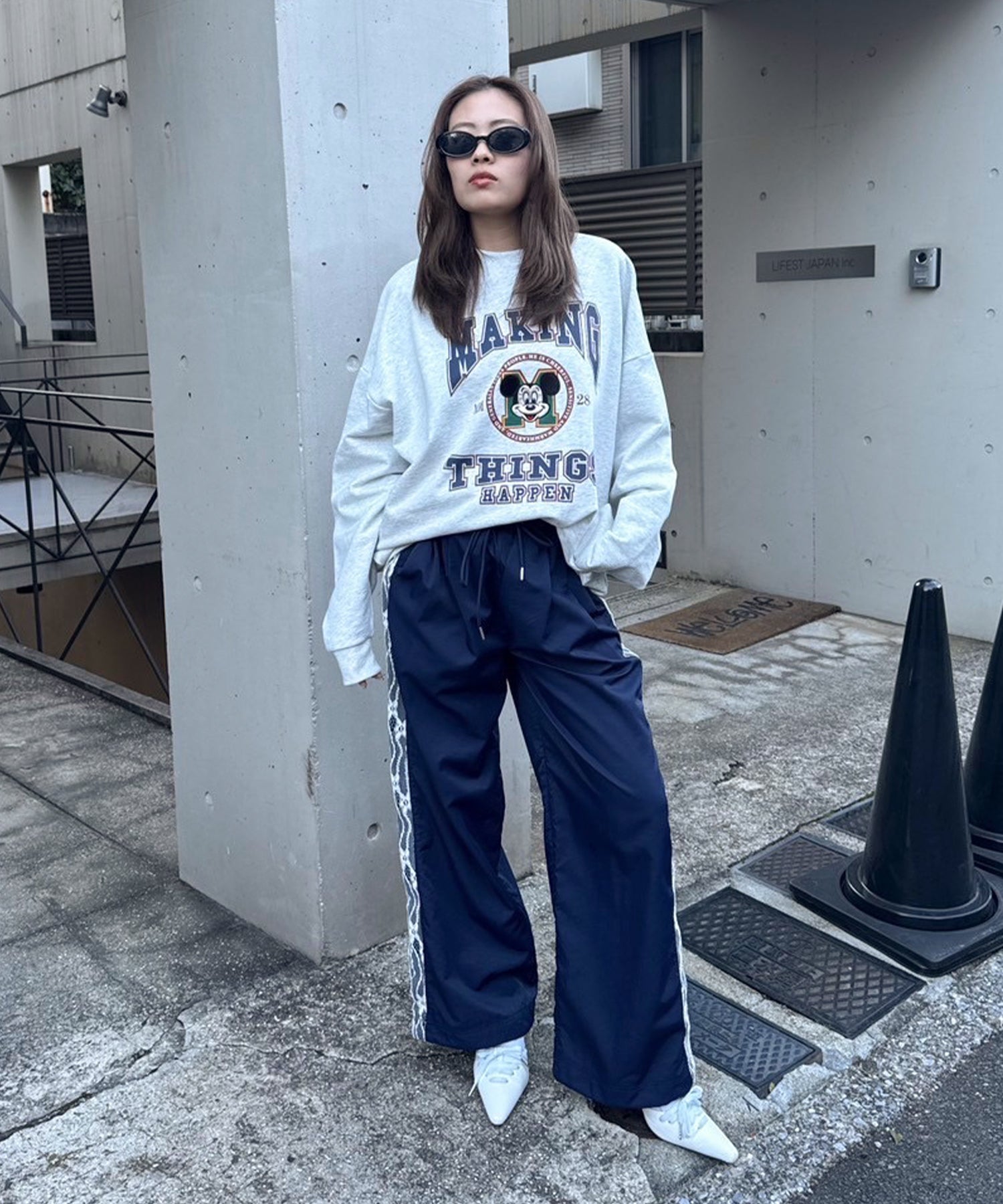 STAFF:160cm/COLOR:NAVY/SIZE:F