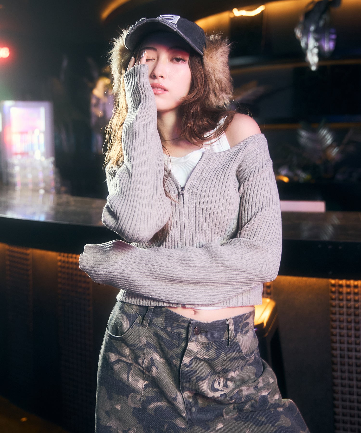 MODEL:163cm/COLOR:GRAY/SIZE:F
