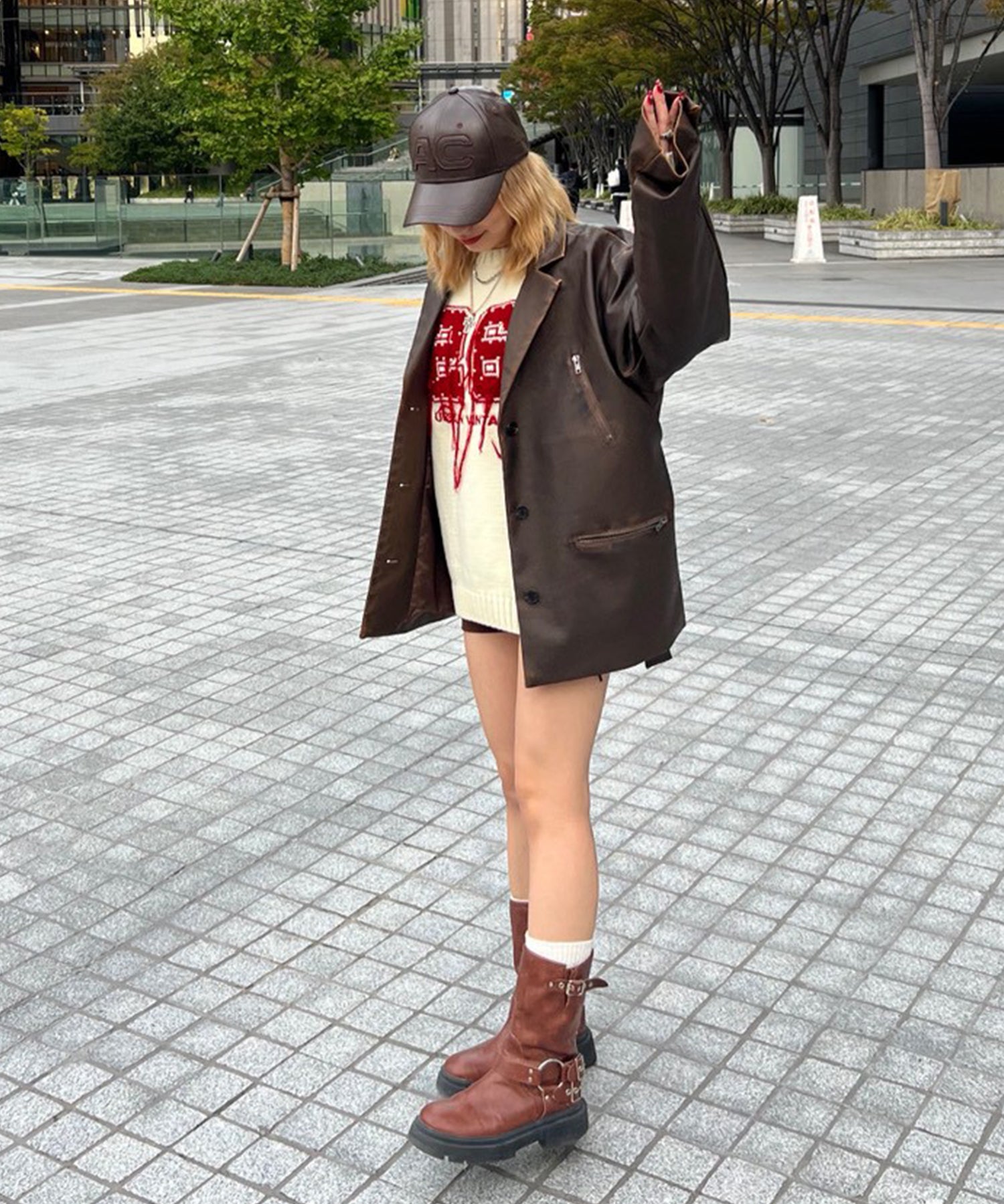 STAFF:151cm/COLOR:BROWN/SIZE:F