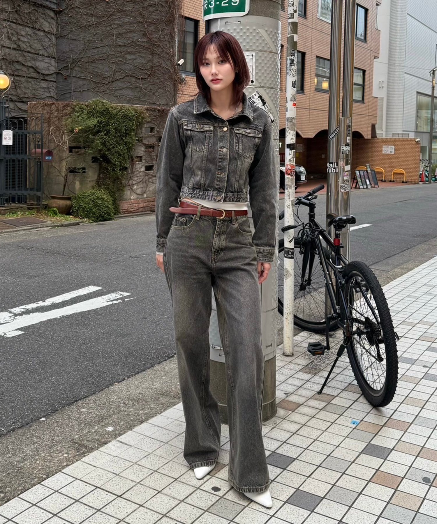 STAFF:167cm/COLOR:BLACK/SIZE:F