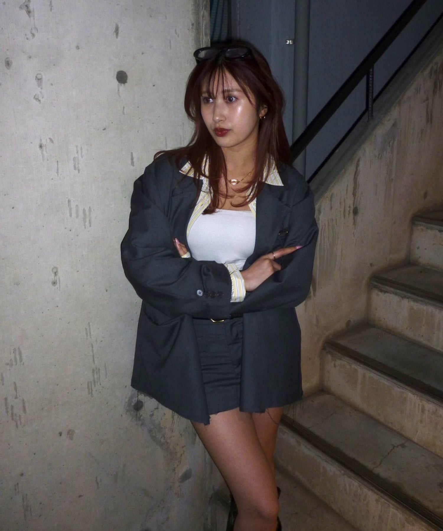 STAFF:163cm/COLOR:GRAY/SIZE:F