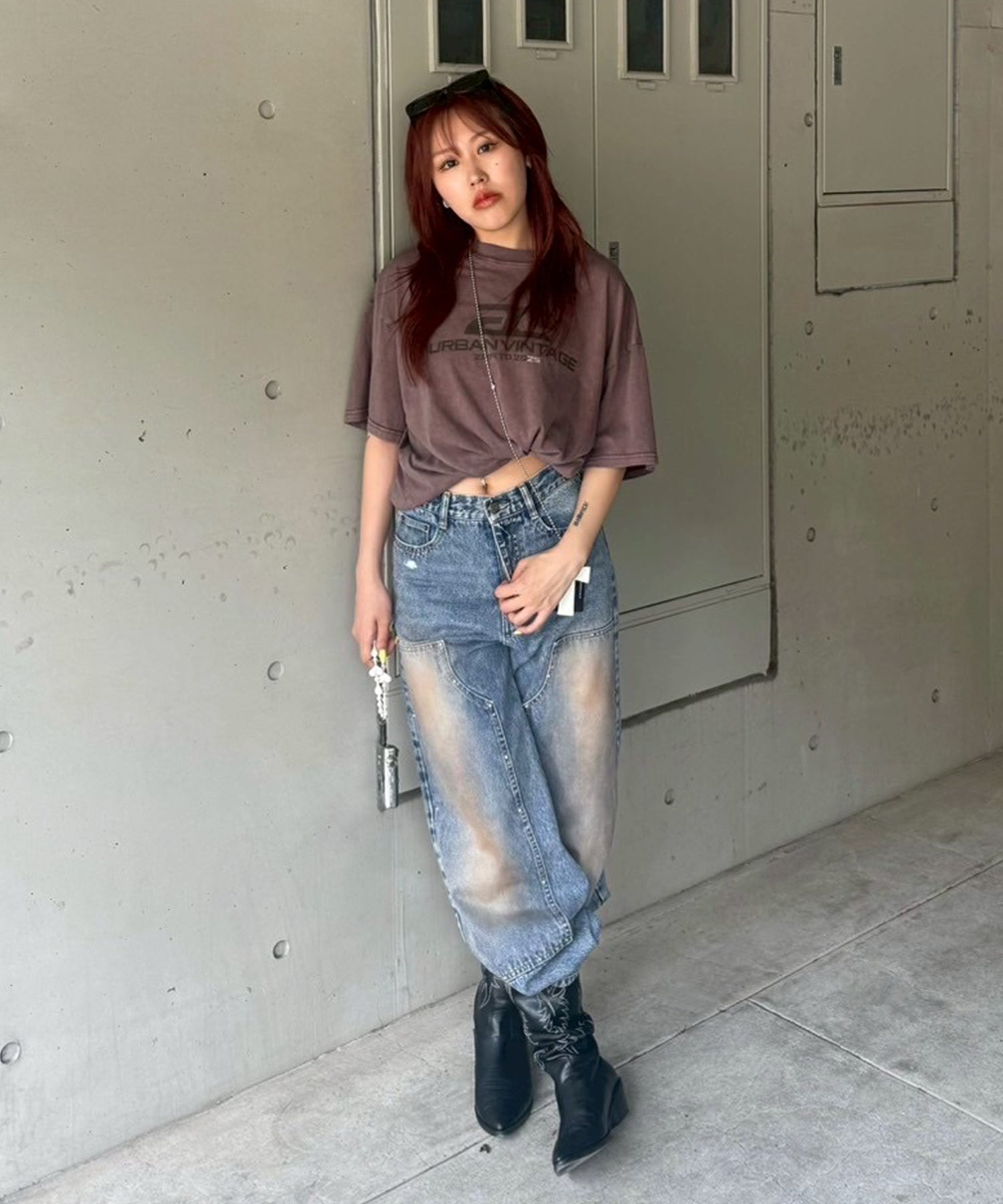 STAFF:158cm/COLOR:BROWN/SIZE:F