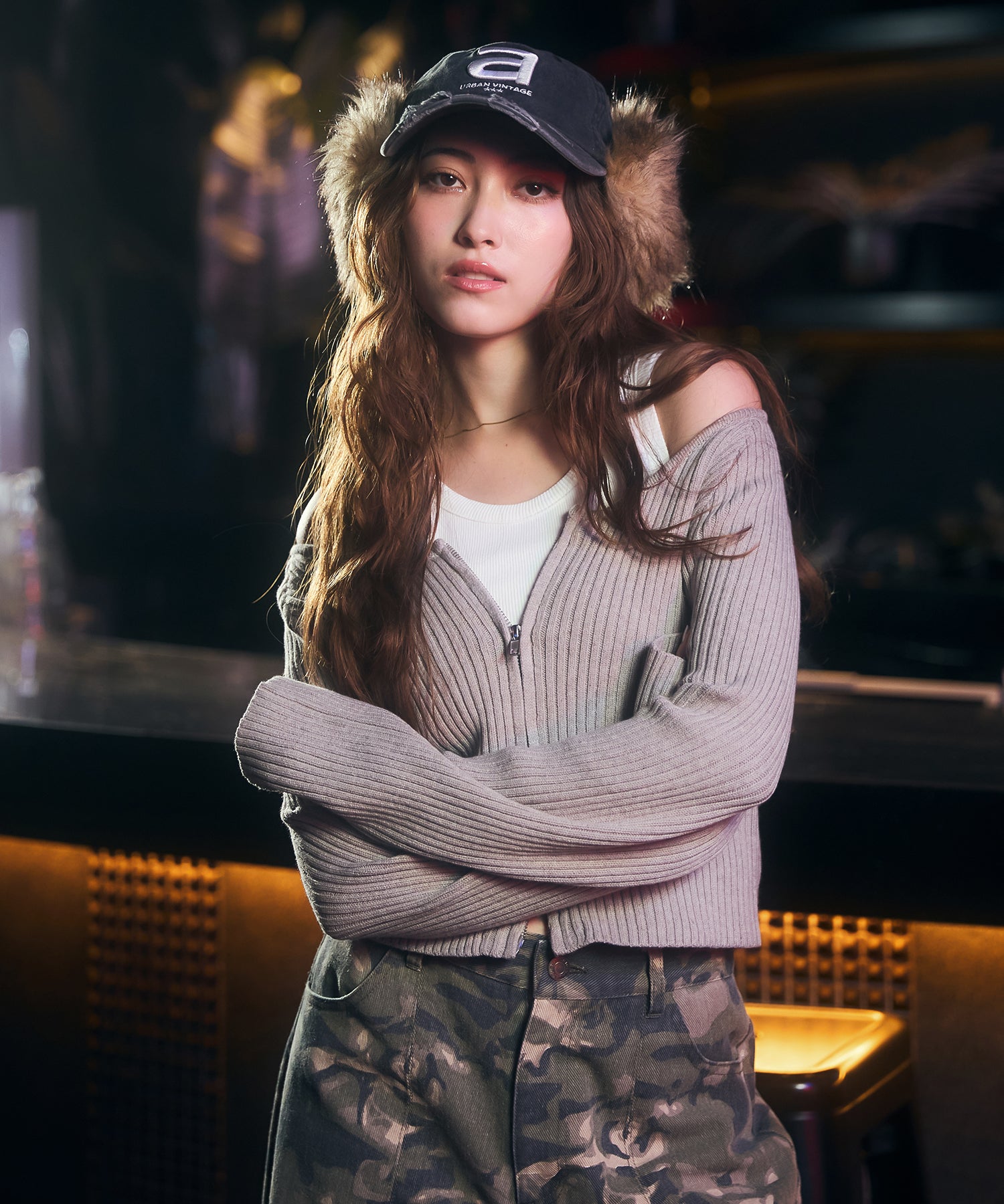MODEL:163cm/COLOR:GRAY/SIZE:F