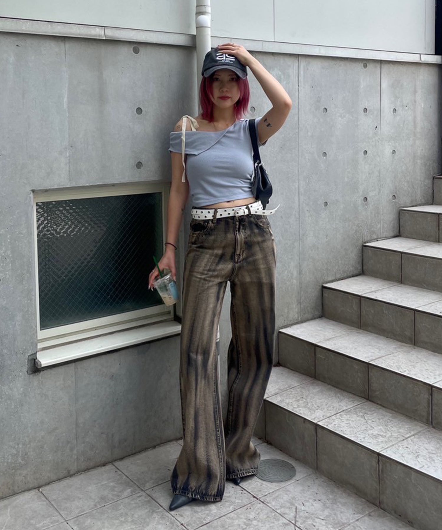 STAFF:162cm/COLOR:BLACK/SIZE:25