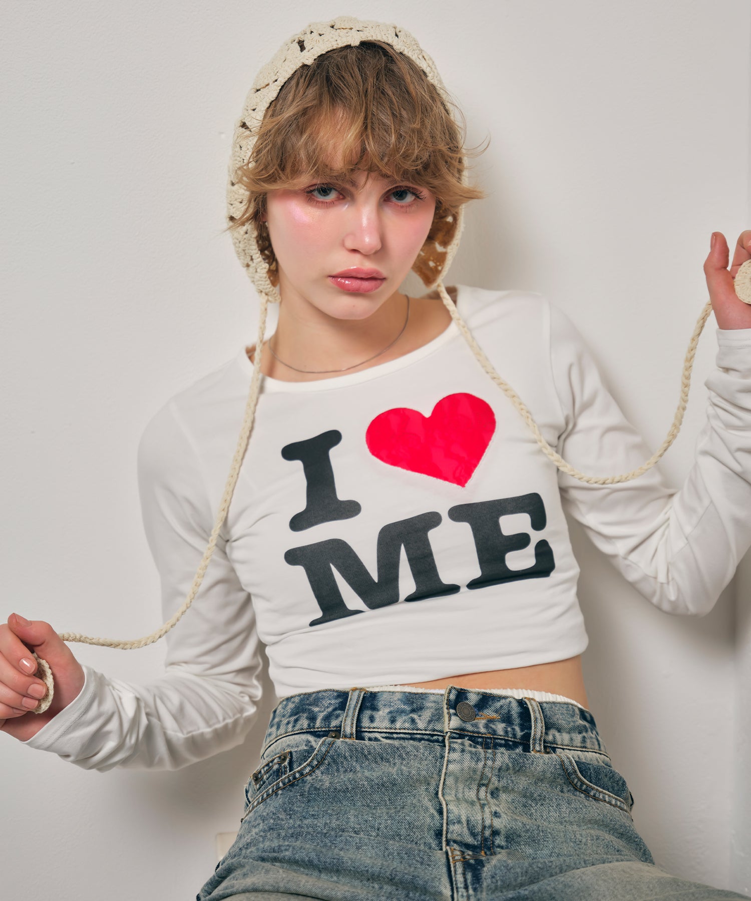 MODEL:170cm/COLOR:WHITE/SIZE:F