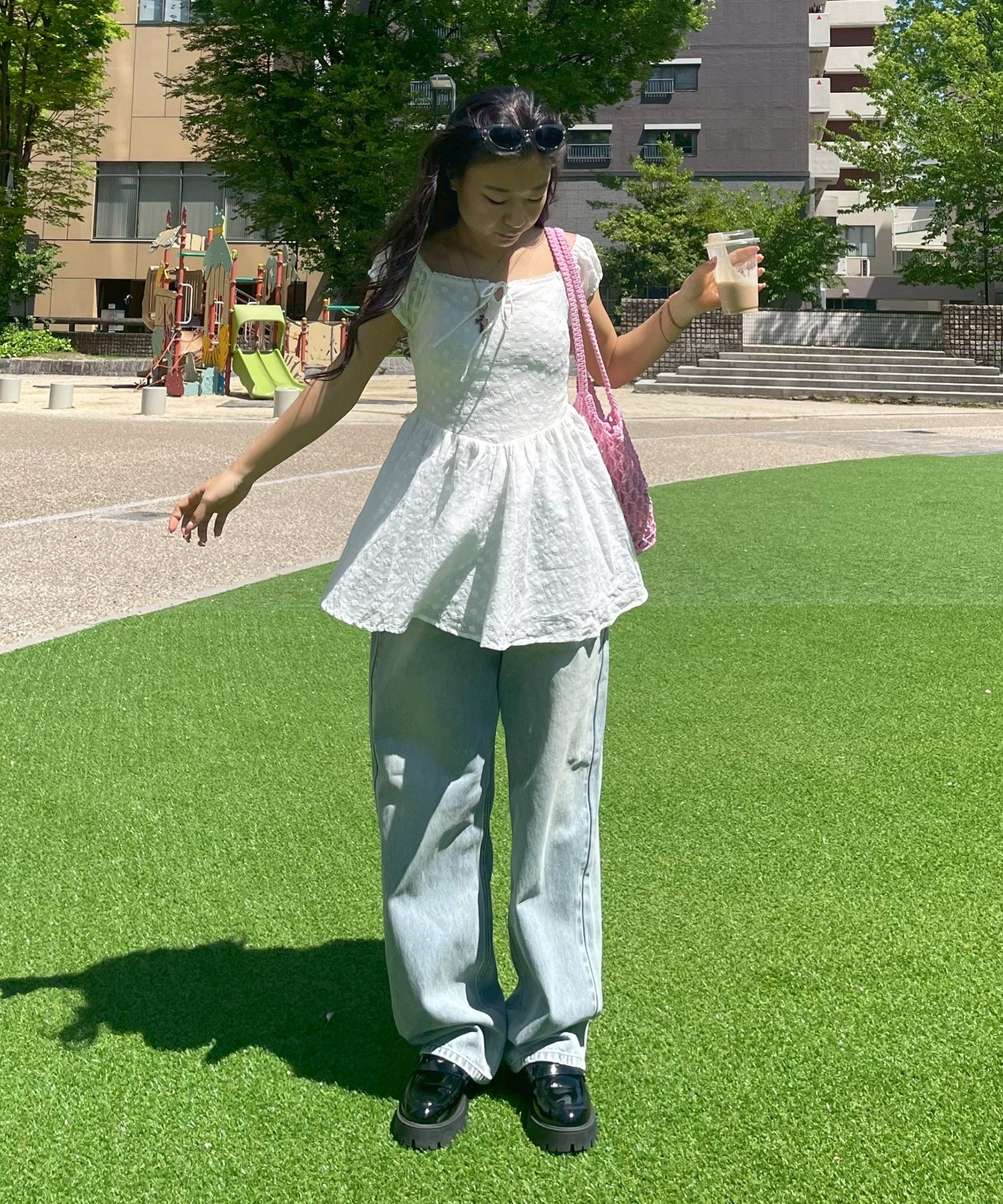 STAFF:155cm/COLOR:WHITE/SIZE:S