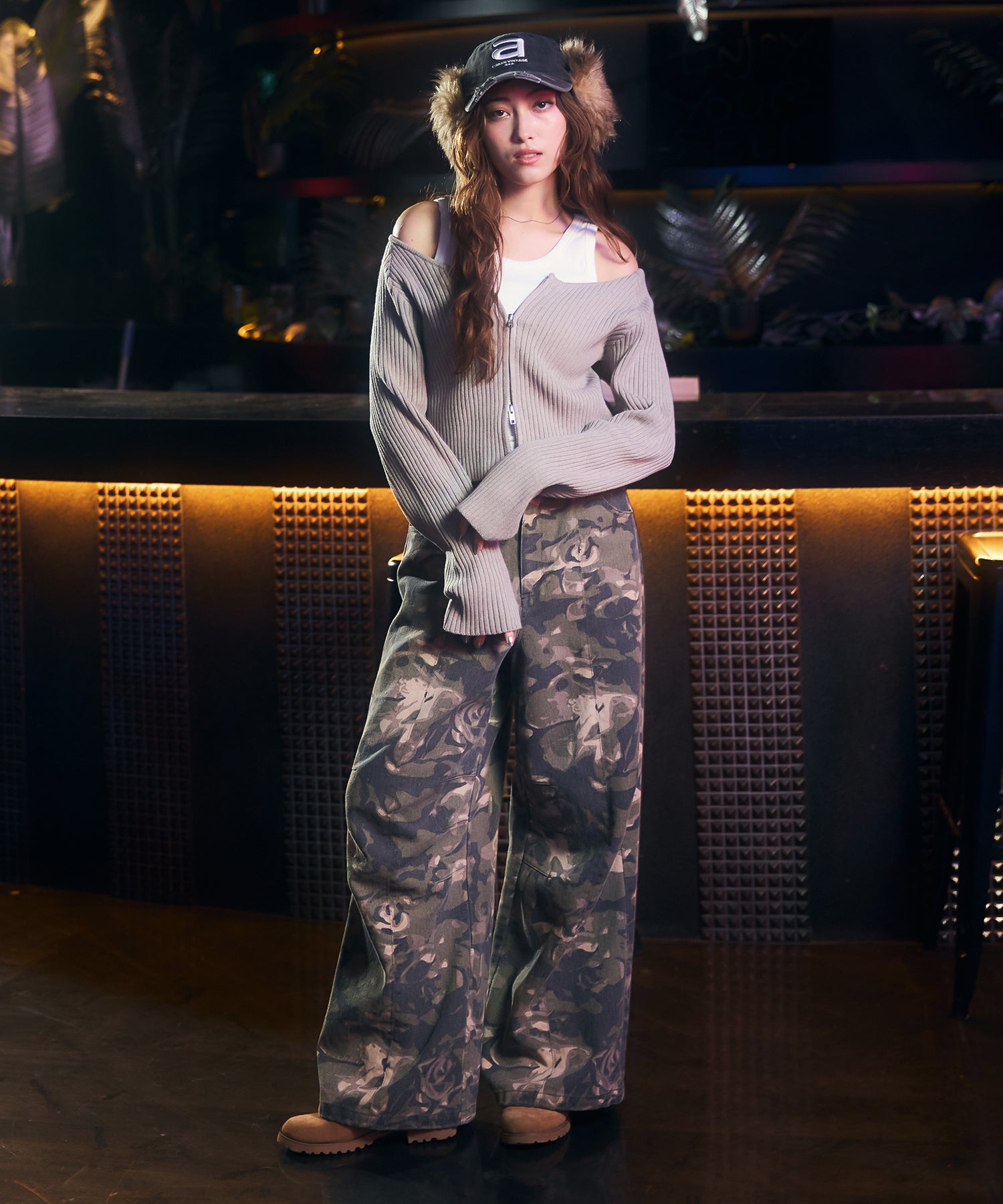 MODEL:163cm/COLOR:GRAY/SIZE:F