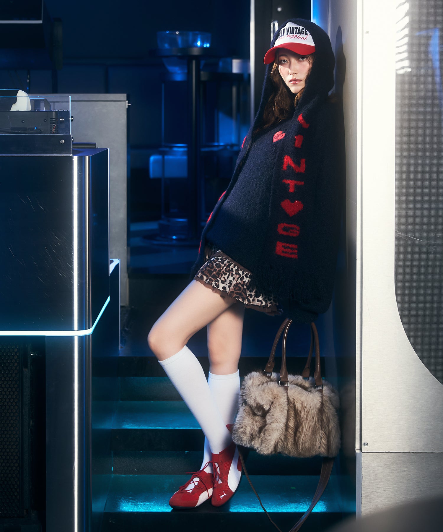 MODEL:163cm/COLOR:NAVY/SIZE:F