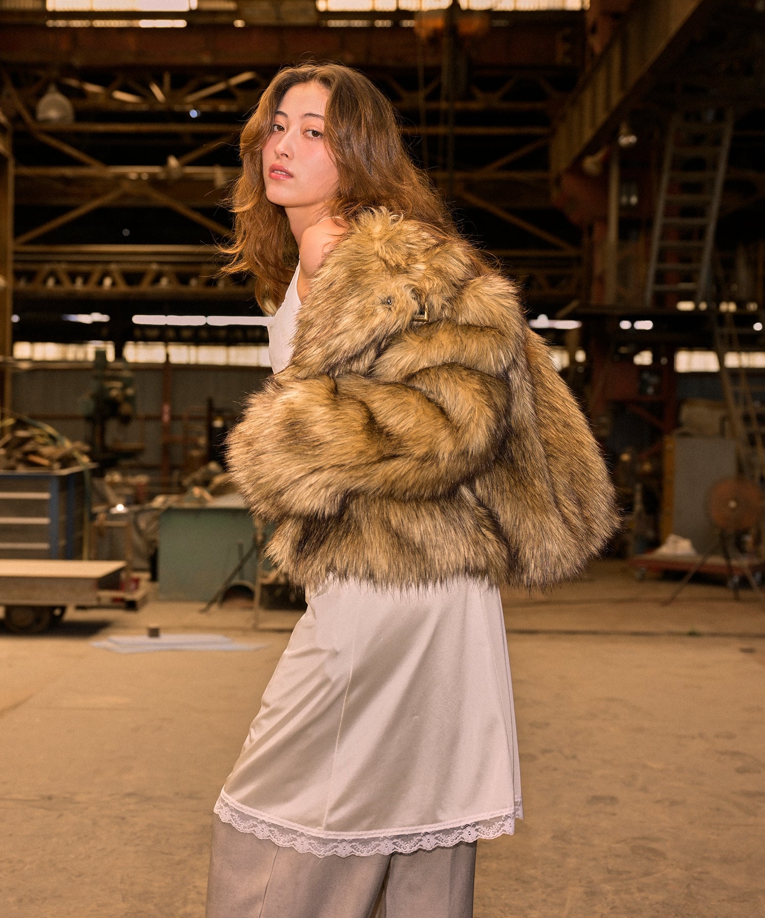 MODEL:163cm/COLOR:BEIGE/SIZE:S