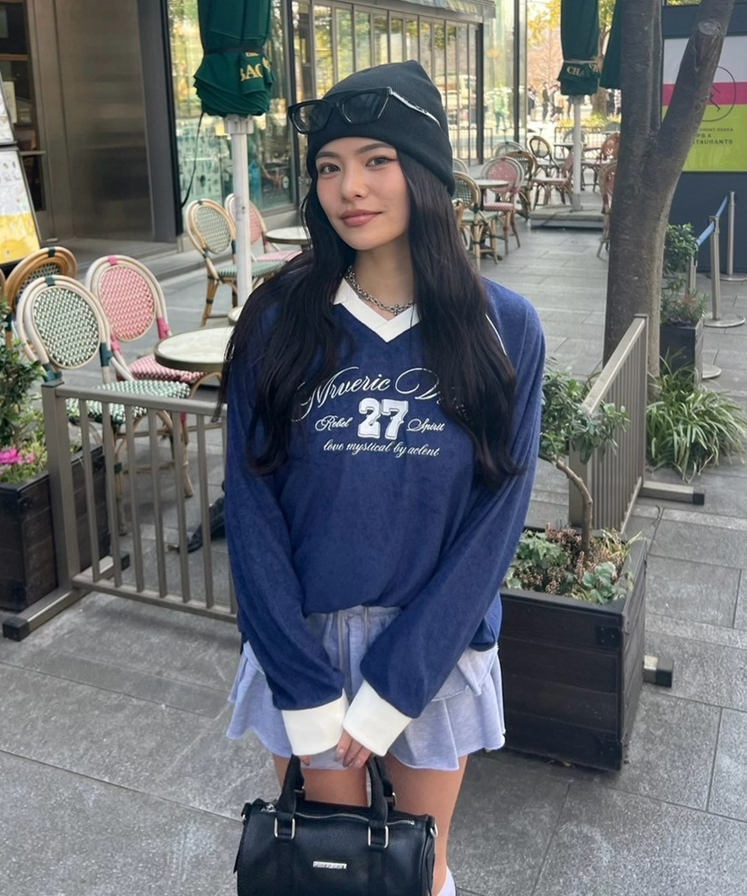 STAFF:157cm/COLOR:NAVY/SIZE:F