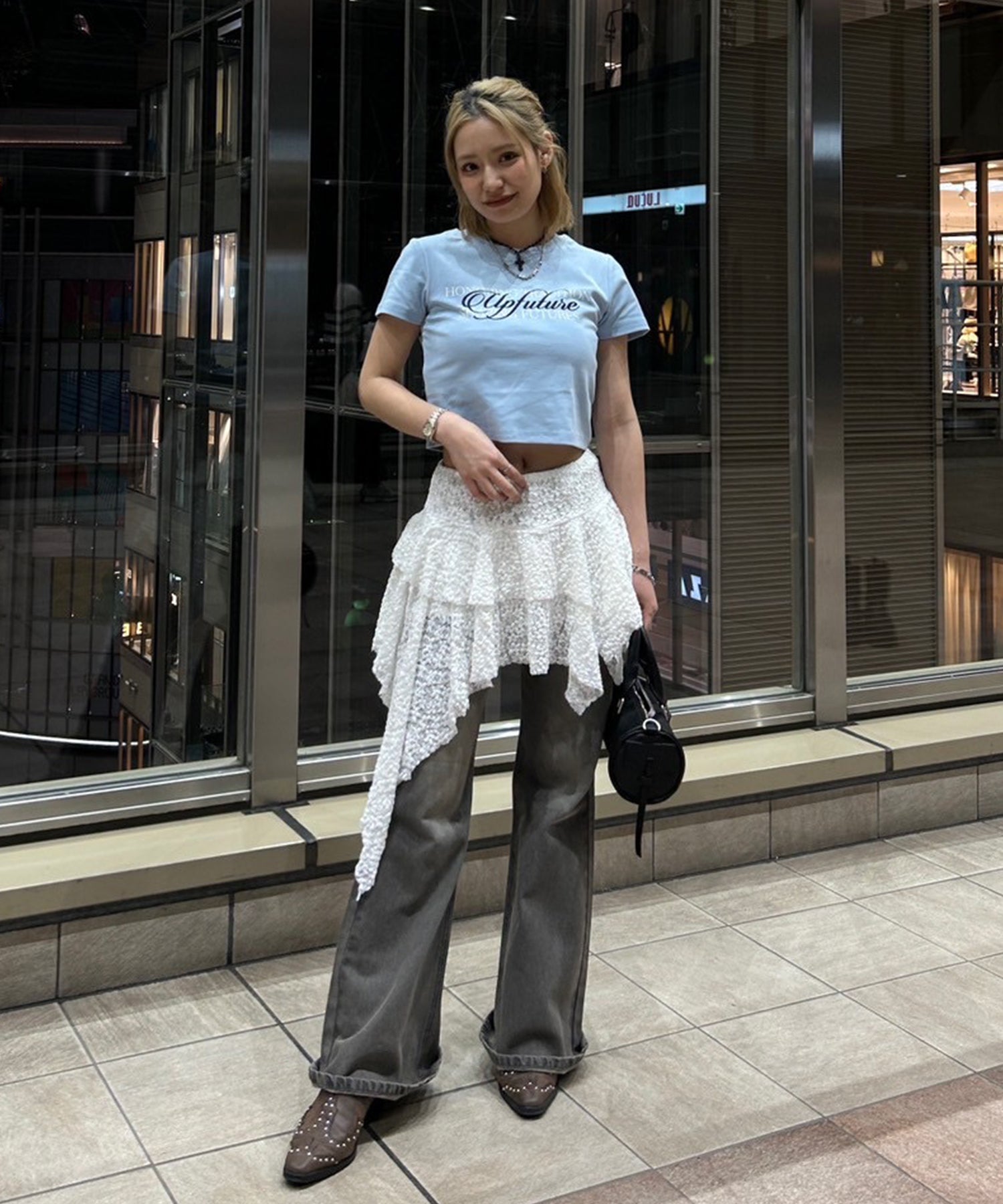 STAFF:151cm/COLOR:LIGHT BLUE/SIZE:F