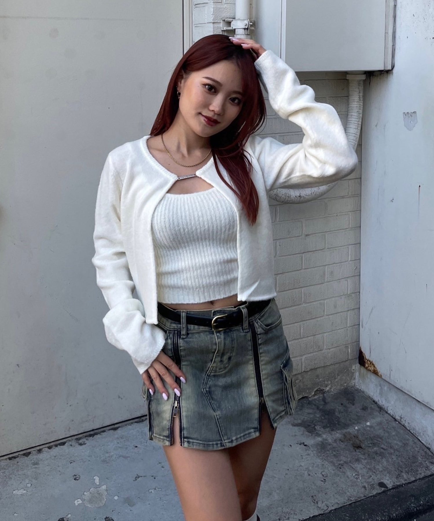 STAFF:153cm/COLOR:WHITE/SIZE:F