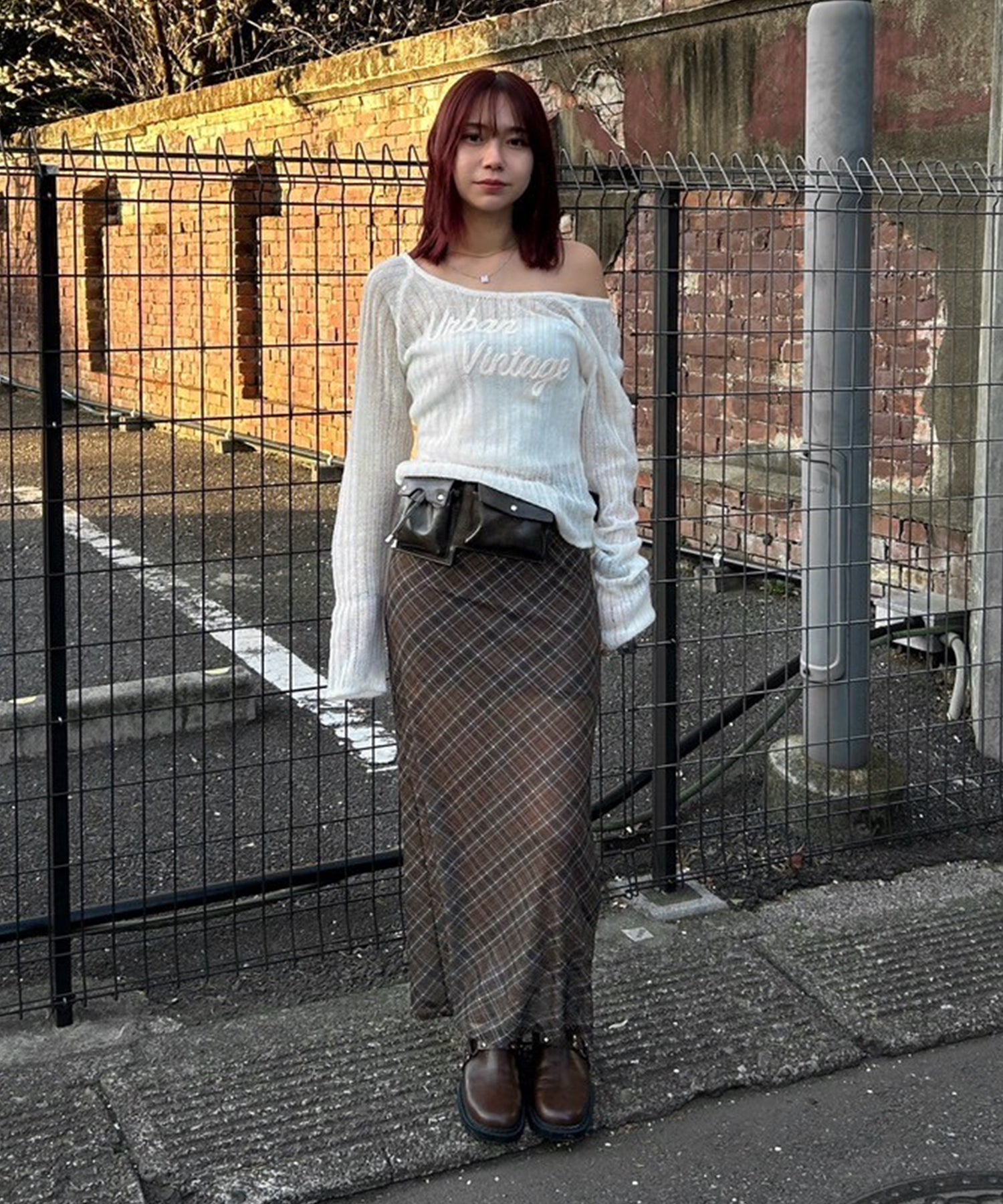 STAFF:159cm/COLOR:BROWN/SIZE:F