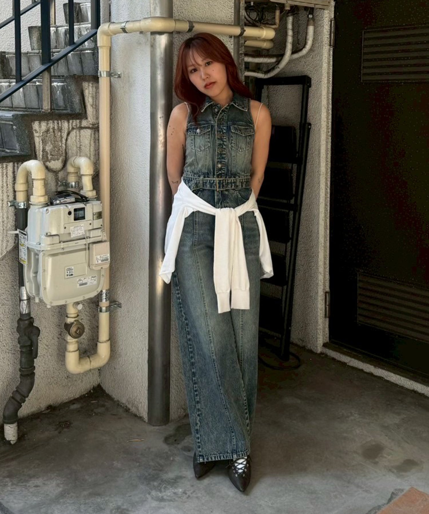 STAFF:158cm/COLOR:BLUE/SIZE:S