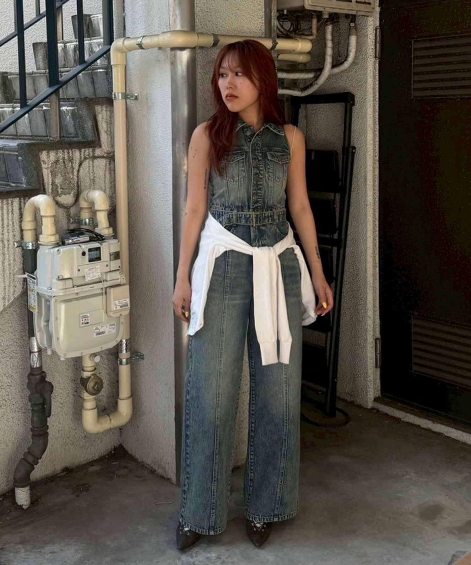 STAFF:158cm/COLOR:BLUE/SIZE:S