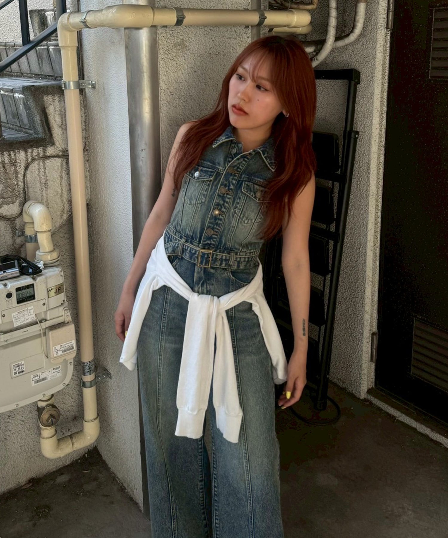 STAFF:158cm/COLOR:BLUE/SIZE:S