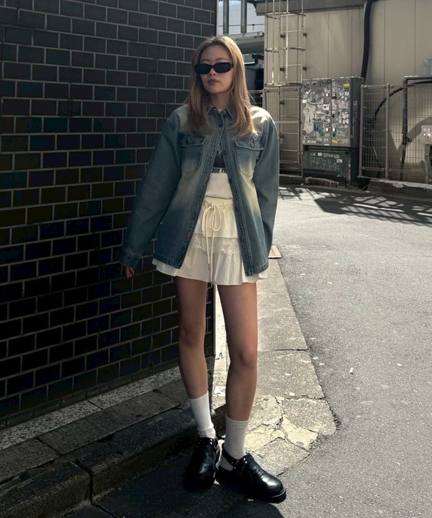 STAFF:160cm/COLOR:WHITE/SIZE:F