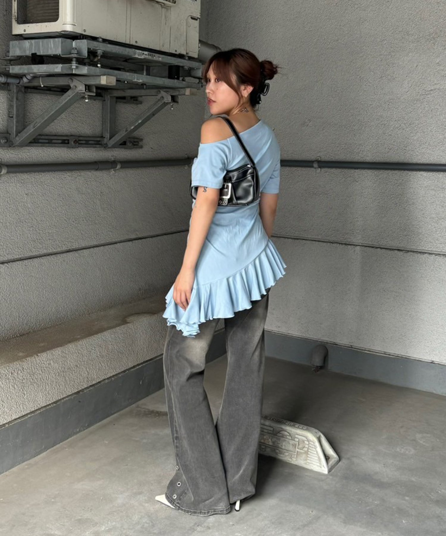 STAFF:158cm/COLOR:BLACK/SIZE:24