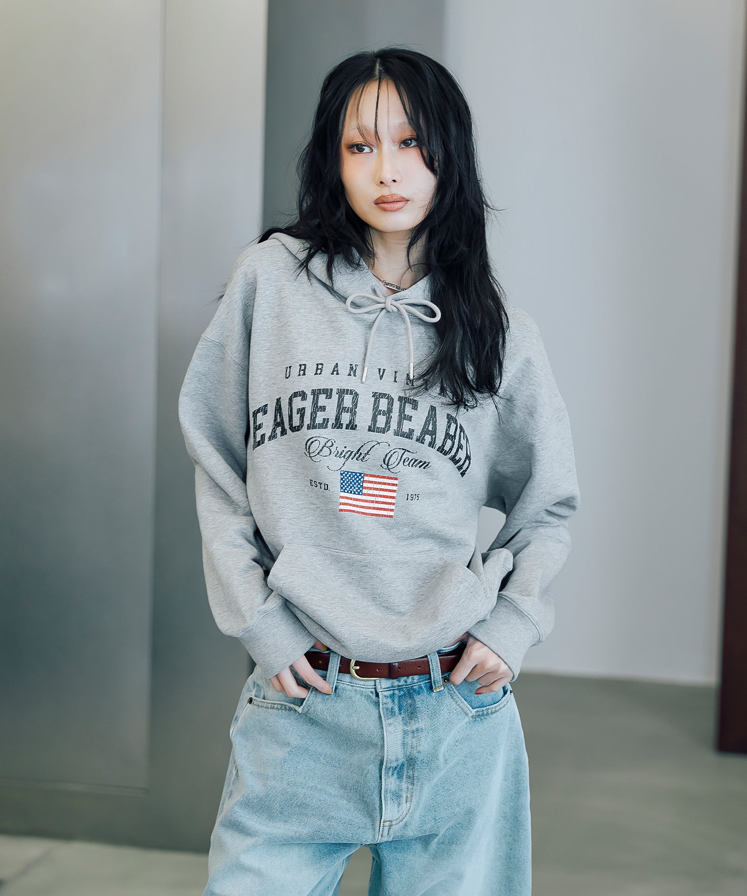MODEL:170cm/COLOR:GRAY/SIZE:F
