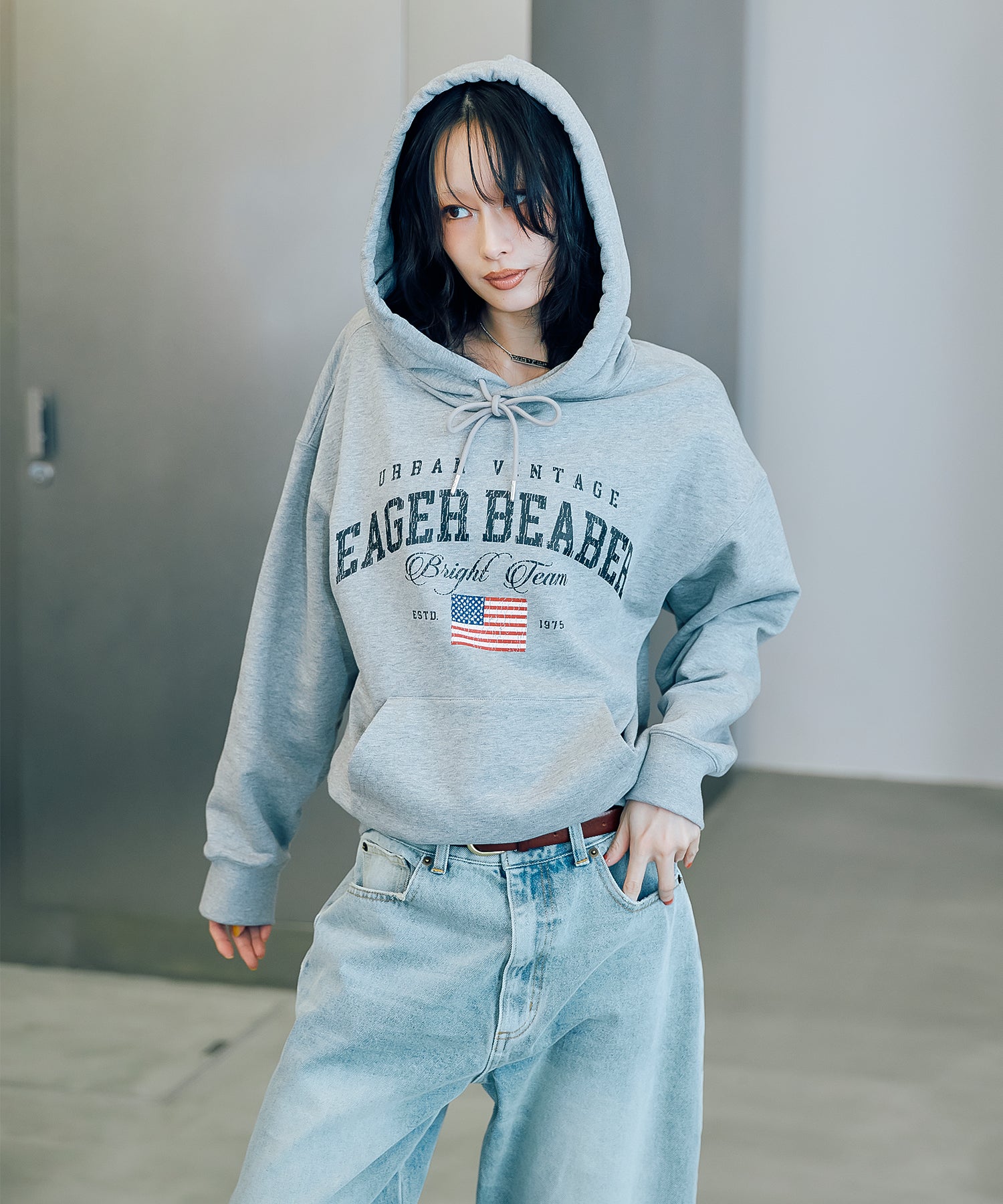 MODEL:170cm/COLOR:GRAY/SIZE:F