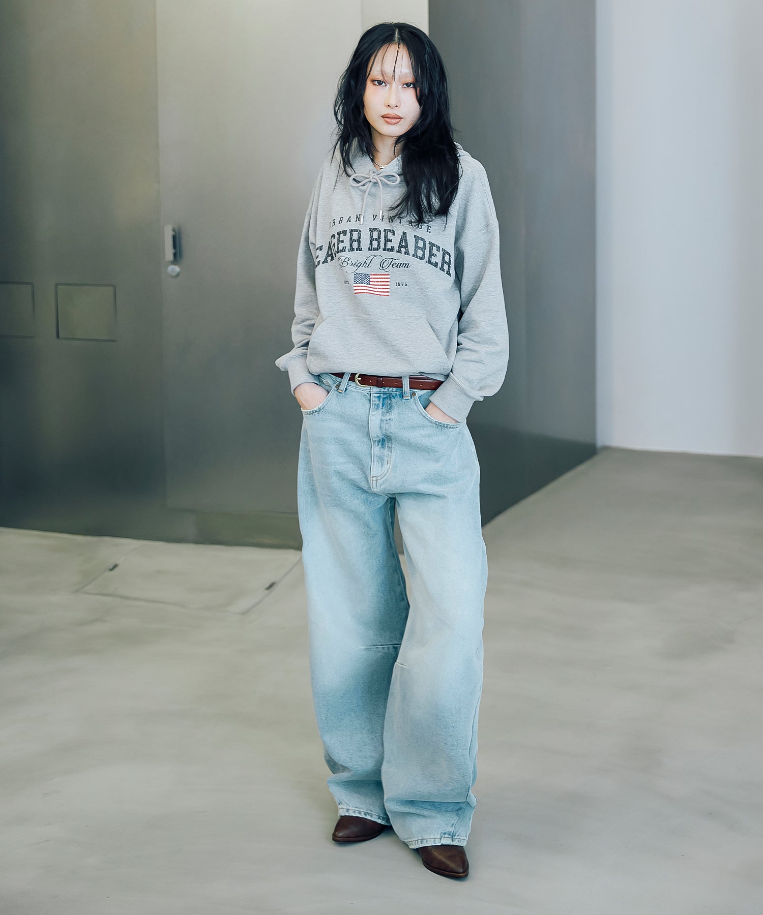 MODEL:170cm/COLOR:GRAY/SIZE:F