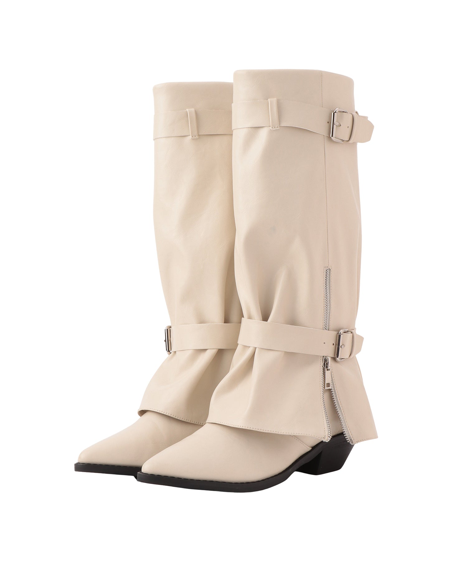 ファスナーカバーロングブーツ