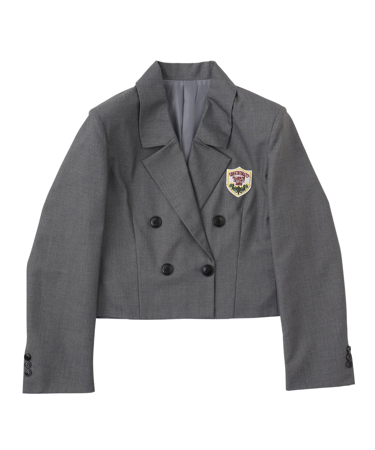 エンブレムクロップドダブルジャケット