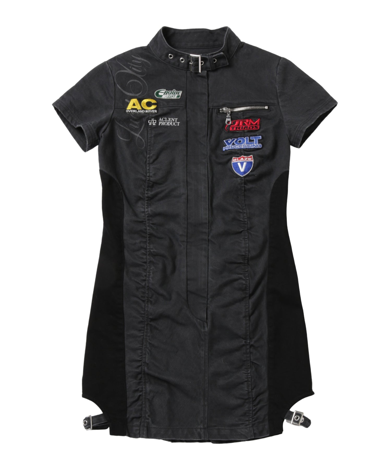Racing Jacket Mini Dress