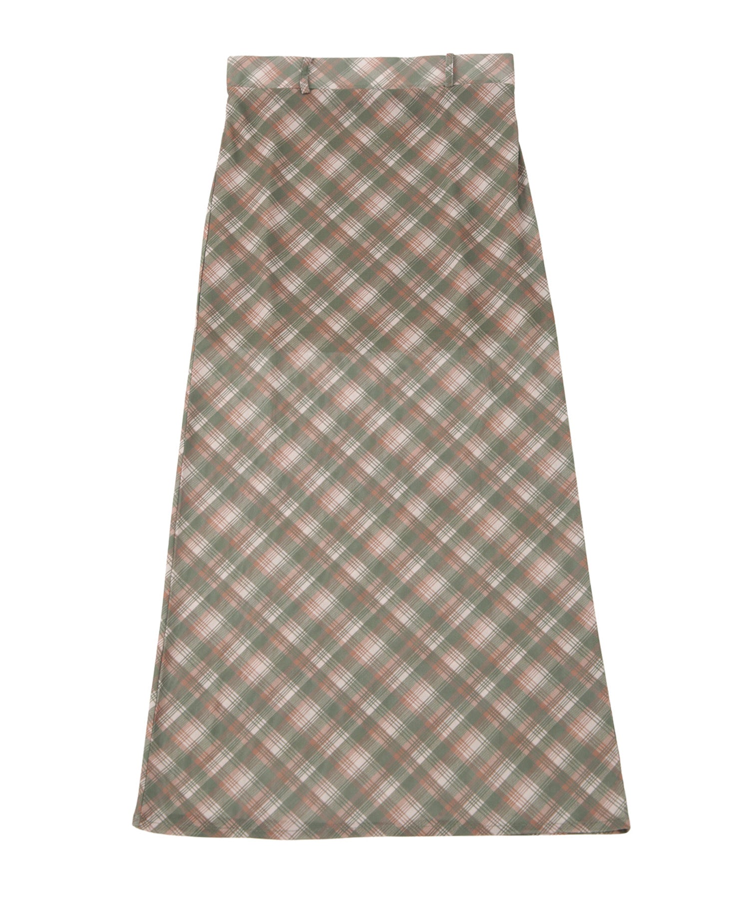 バイアスチェックナロースカート