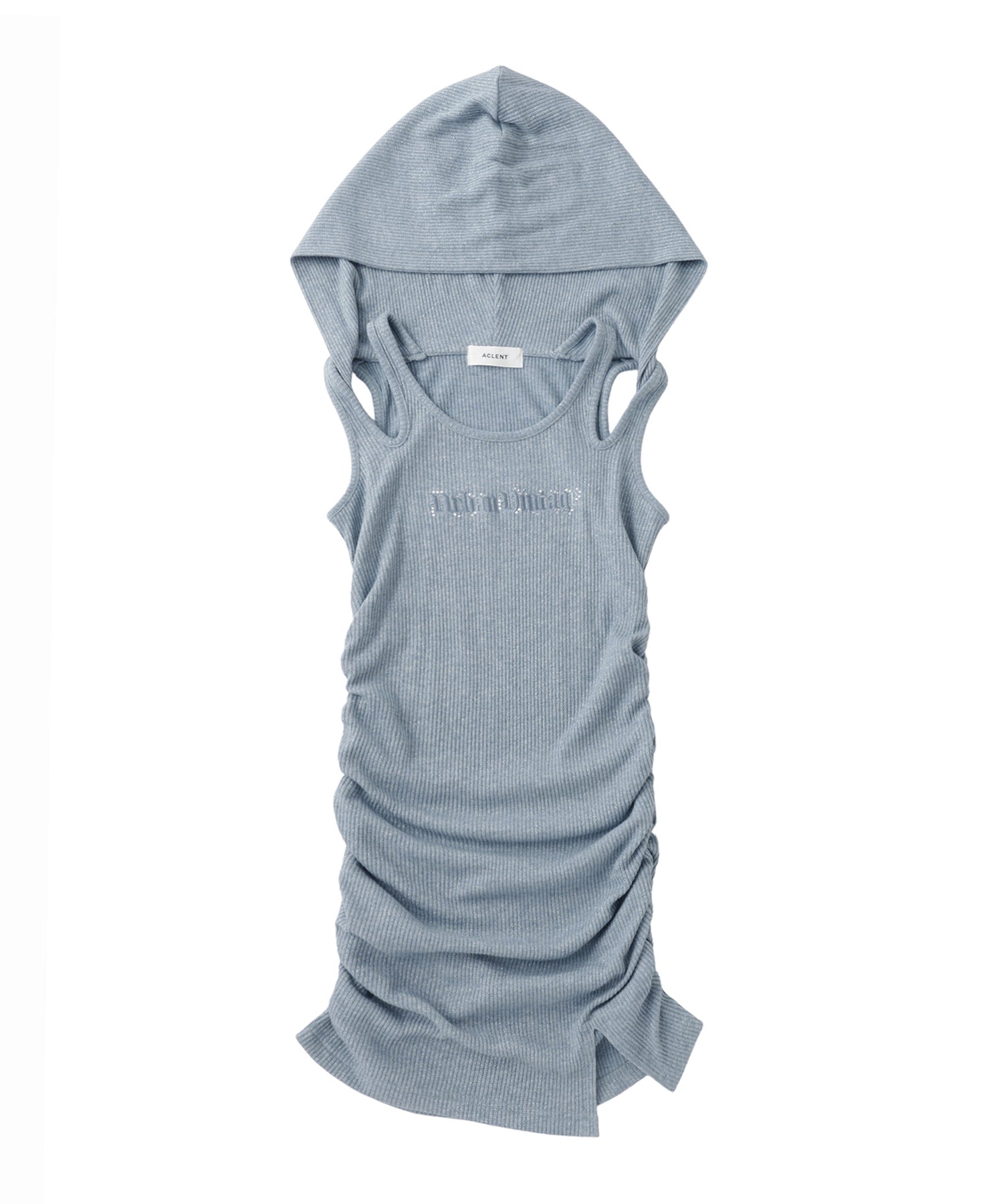 Lame Rib Hood Dress