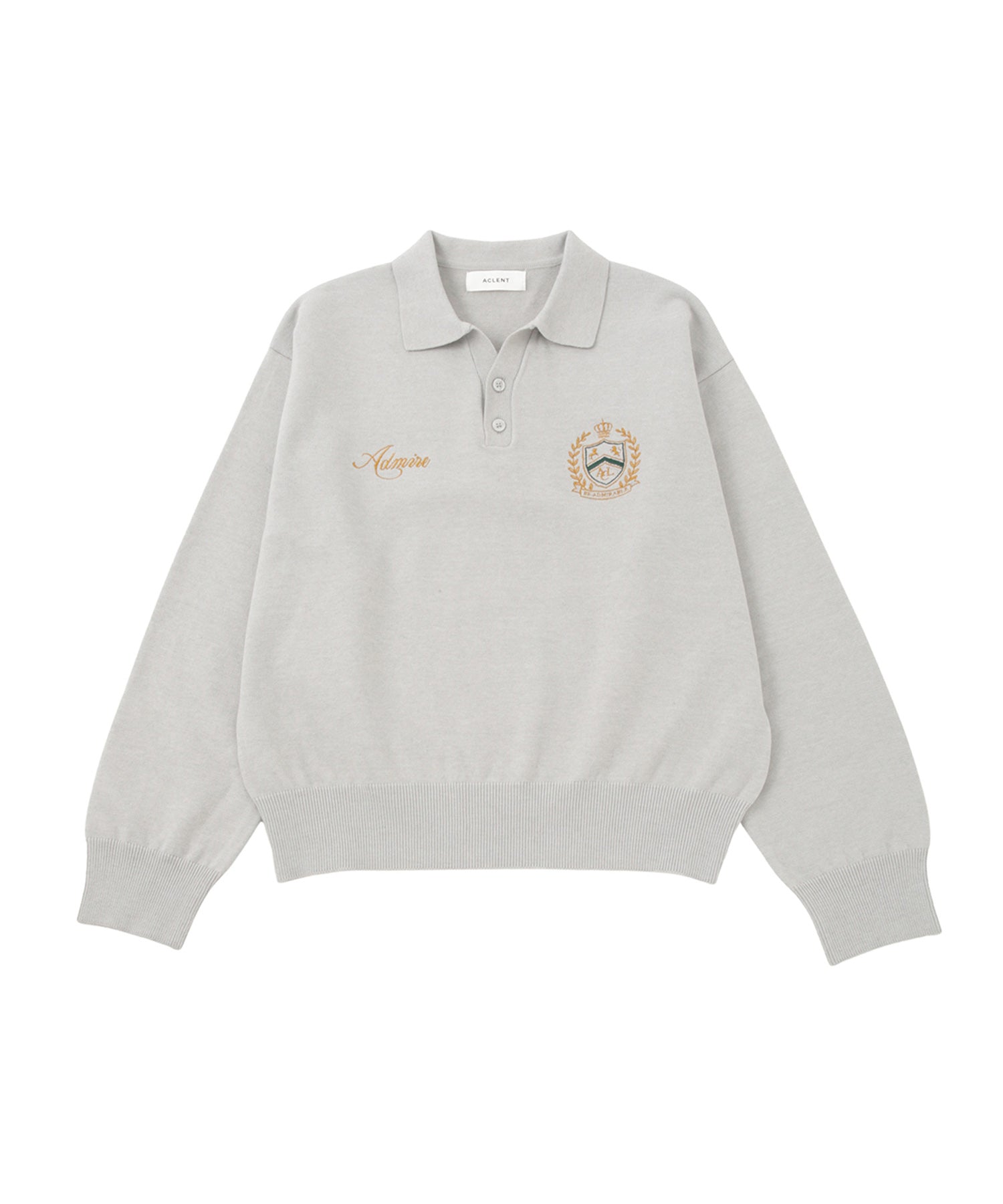 エンブレムロゴステッチニット