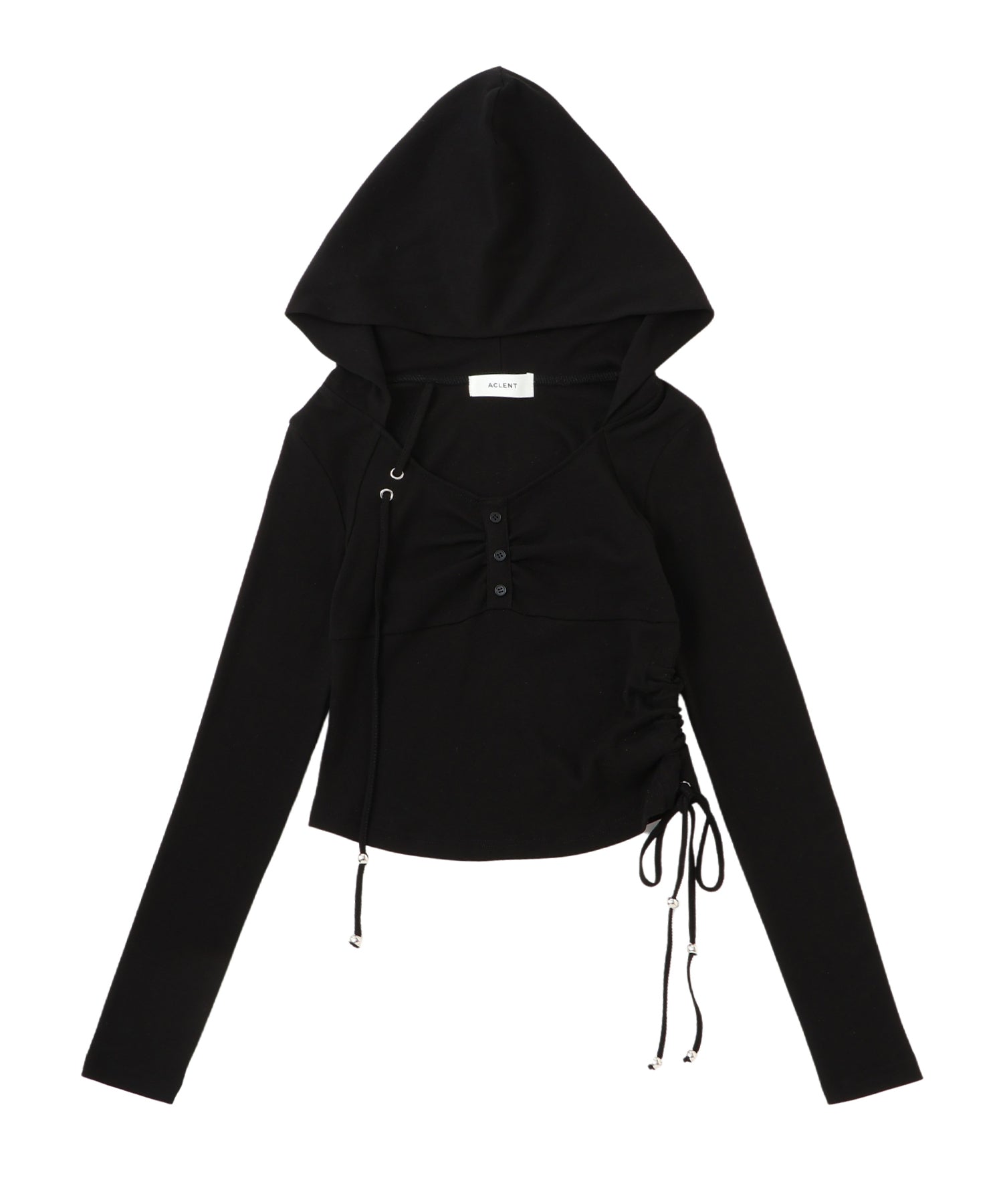 String Bustier Hooded Top