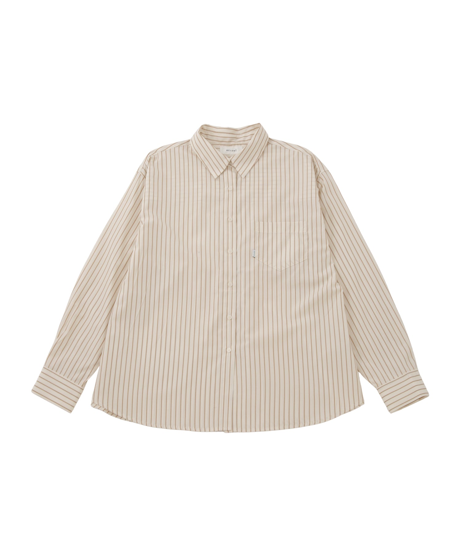ストライプベーシックオーバーシャツ