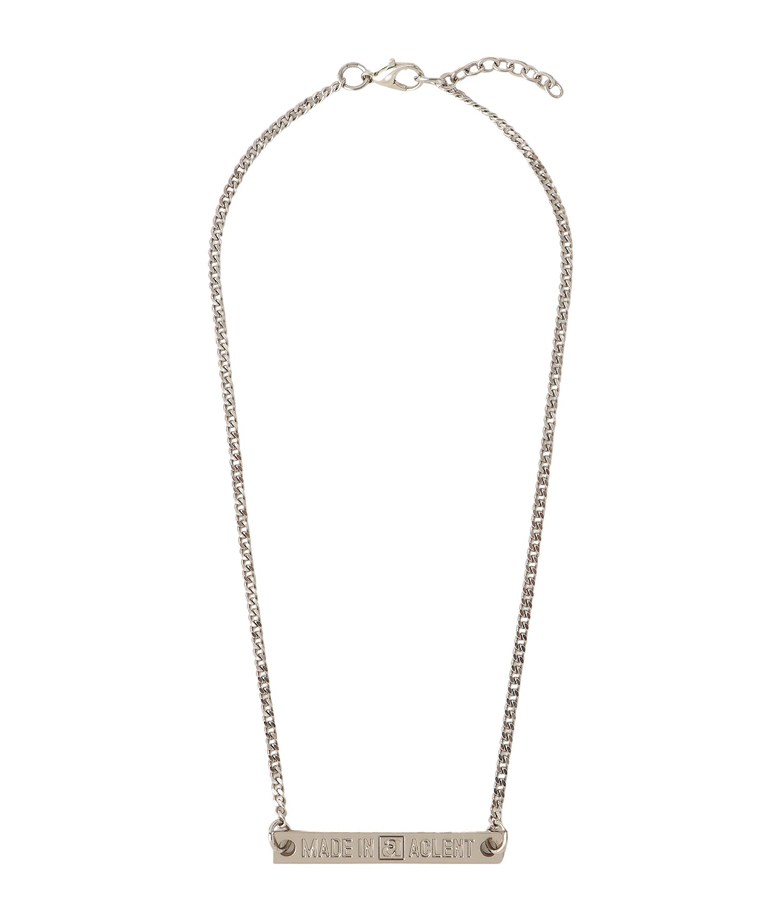 ロゴプレートチェーンネックレス