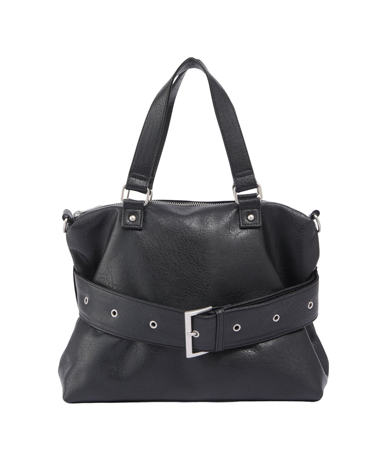 ベルトディティールワンハンドルショルダーバッグ