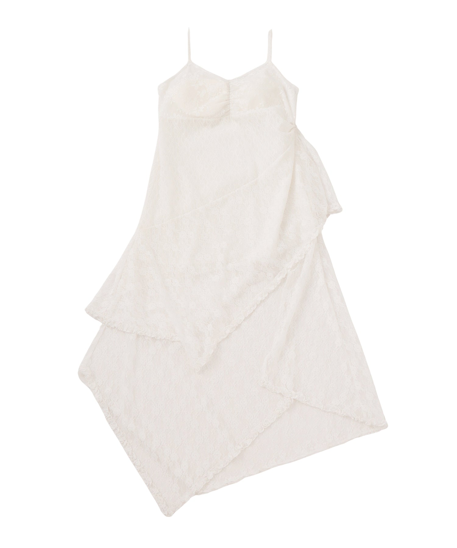 レーススイッチングフリルワンピース