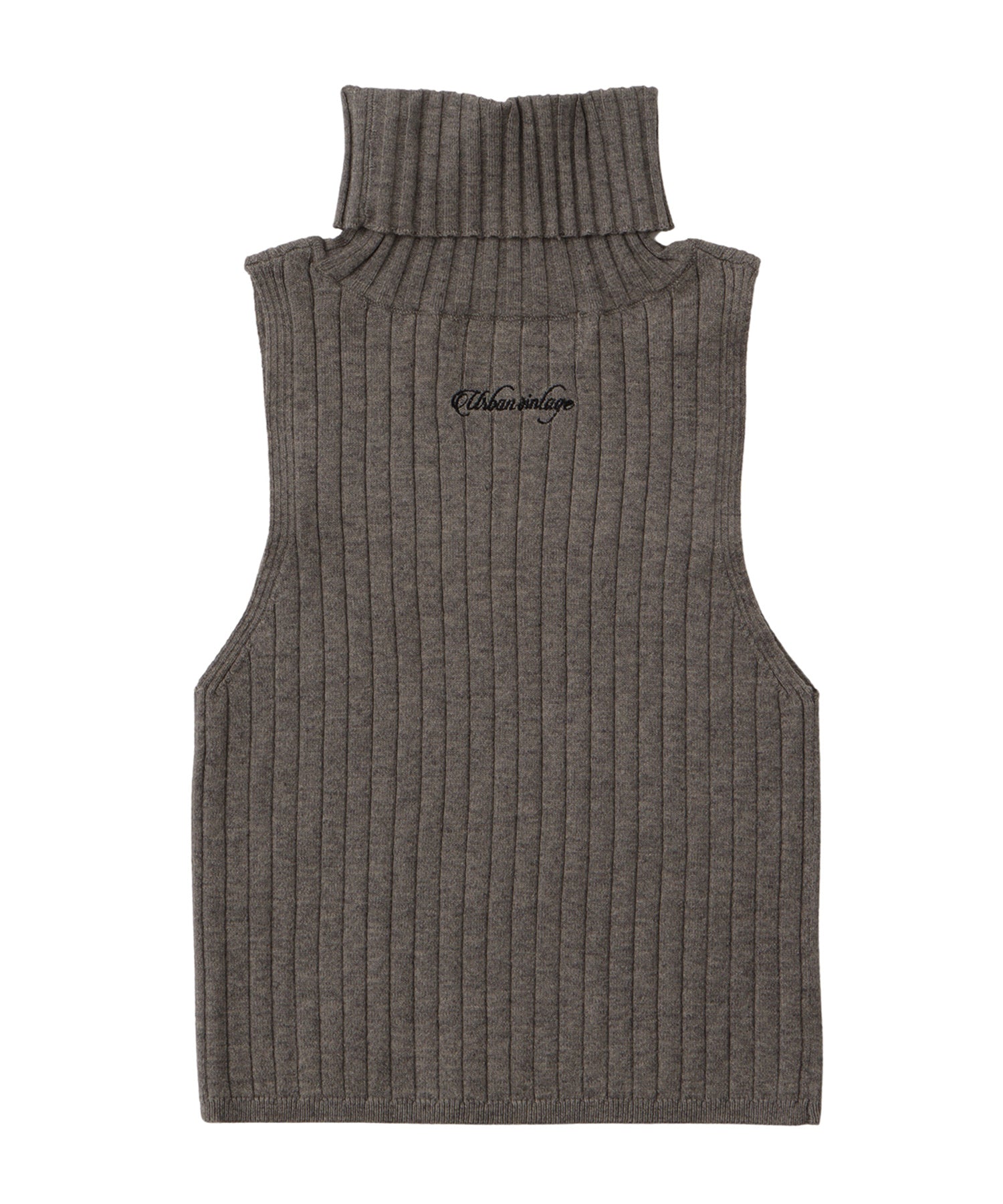 ハイネックリブニットタンク
