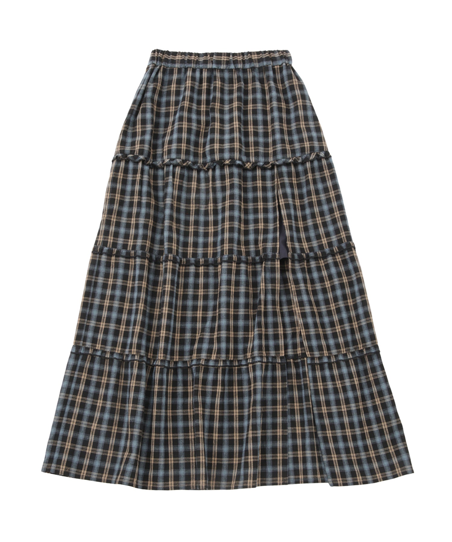 フロントスリットコットンティアードスカート