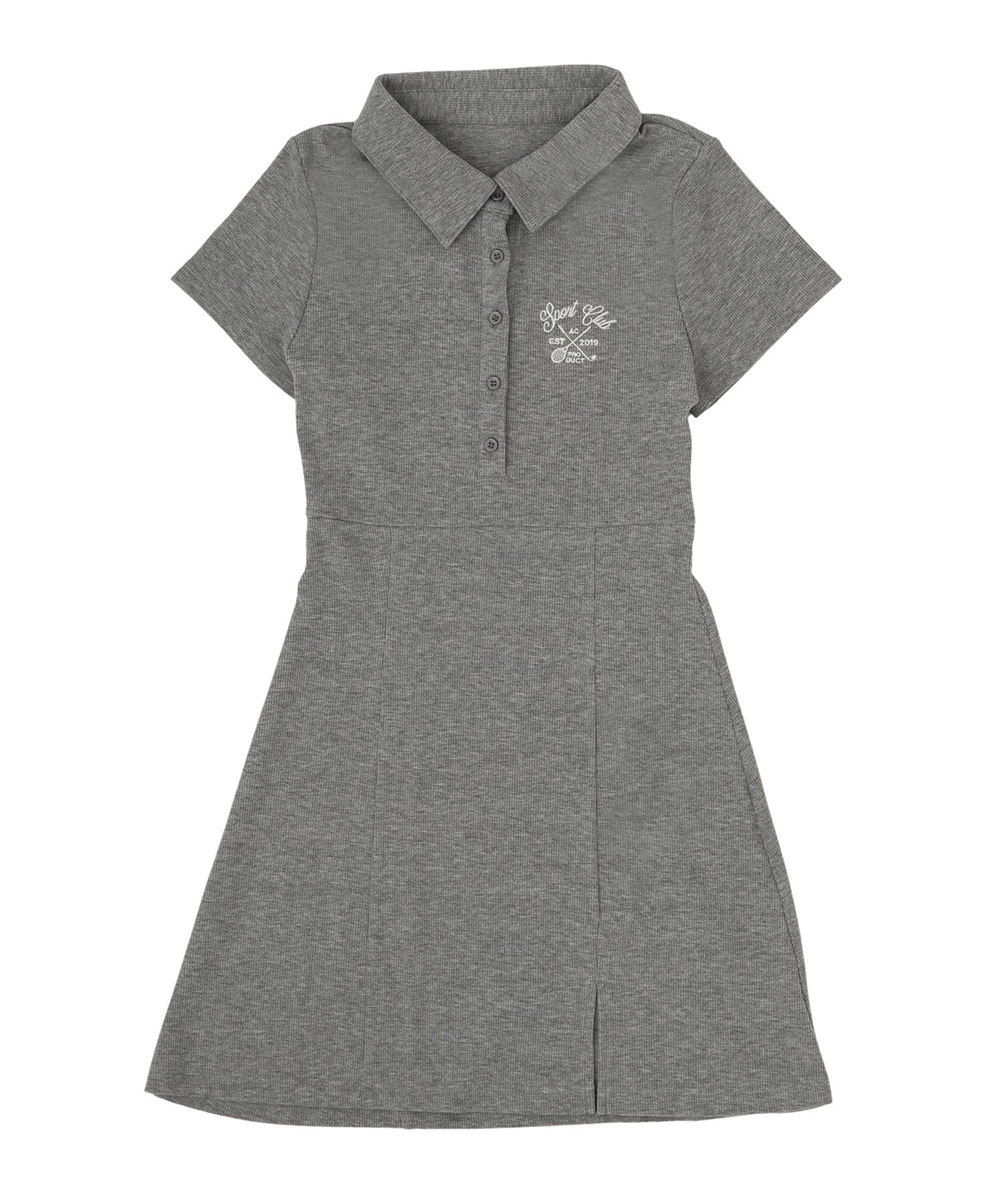 エンブロイダリーポロリブミニドレス