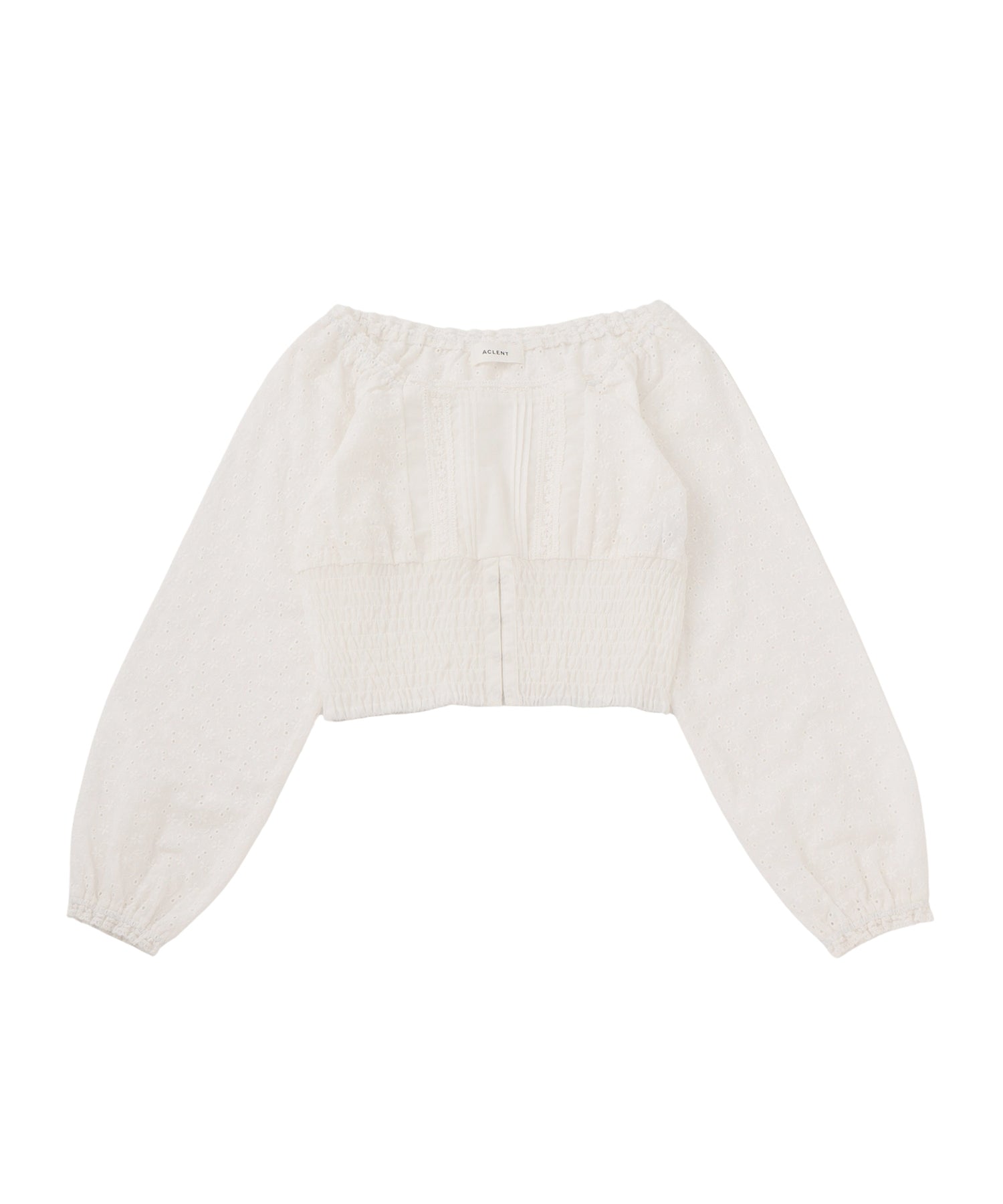 コットンレース2wayブラウス