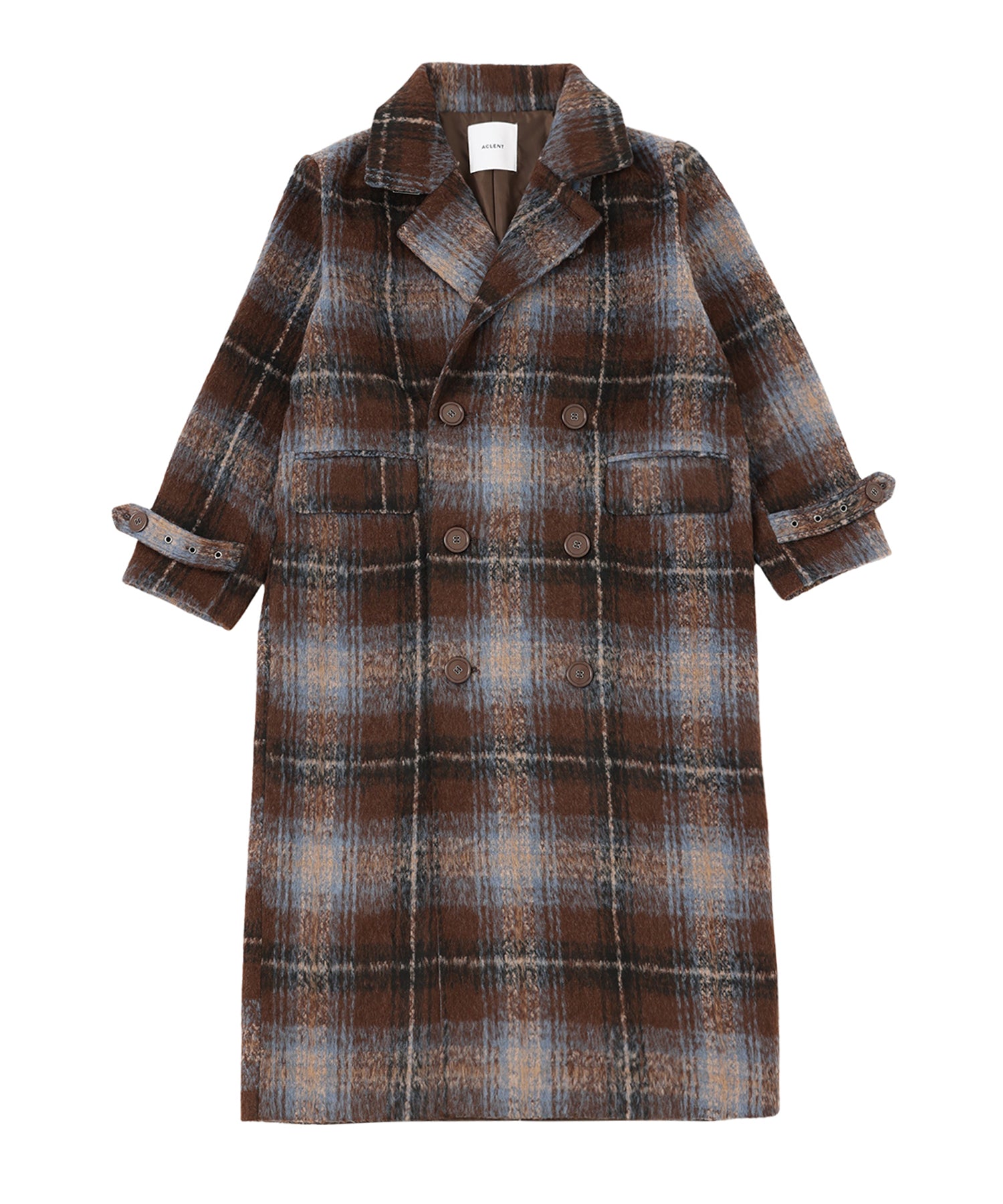 スタンドカラーシャギーロングコート