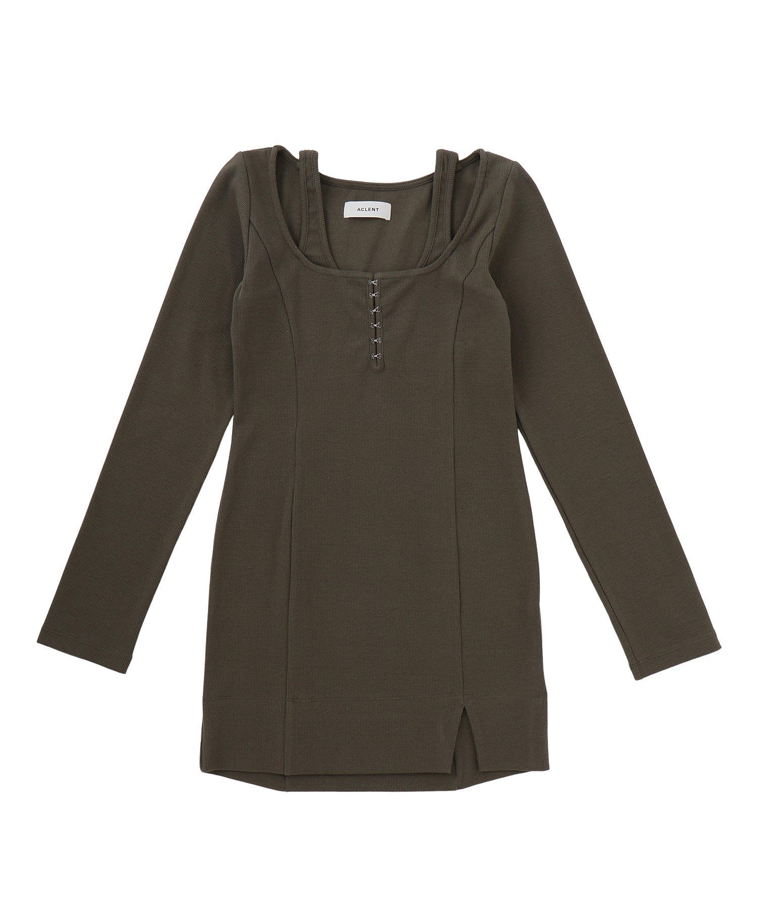 Front hook mini dress