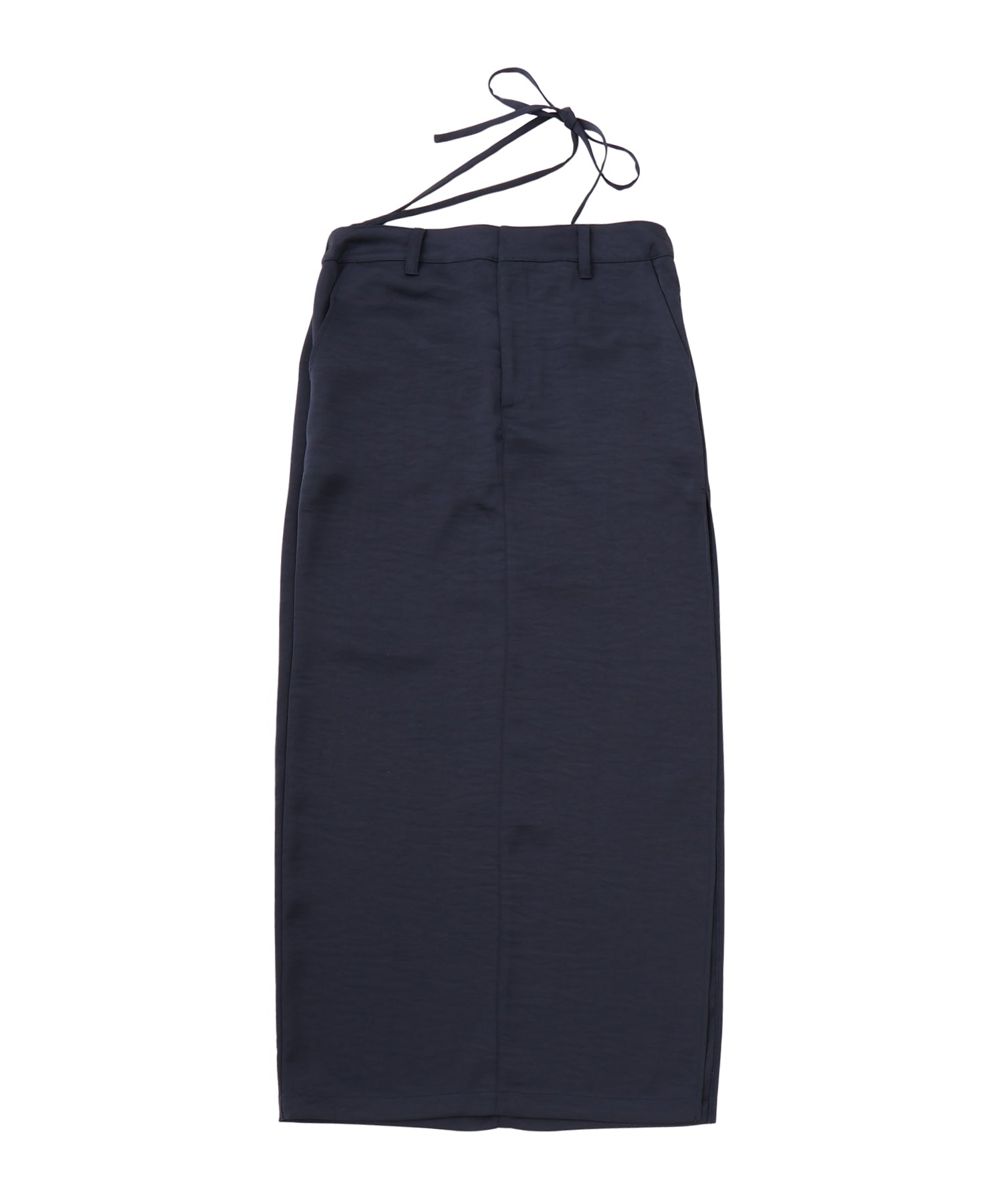 サイドスリットサテンロングスカート