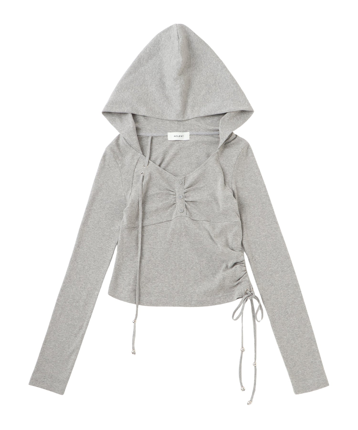 String Bustier Hooded Top