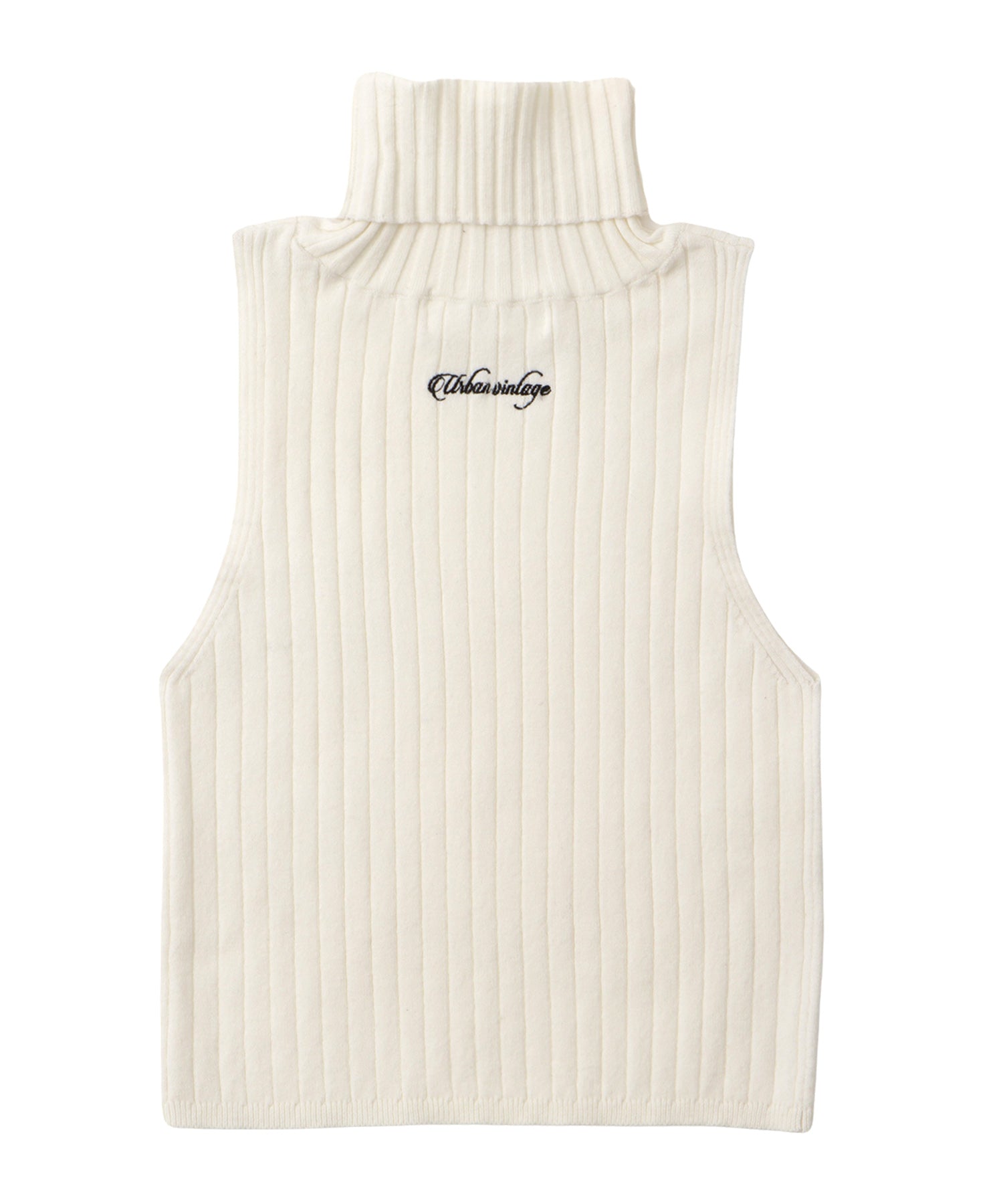 ハイネックリブニットタンク